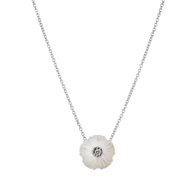 Freshwater Pearl & Diamond Necklace - "Daisy"