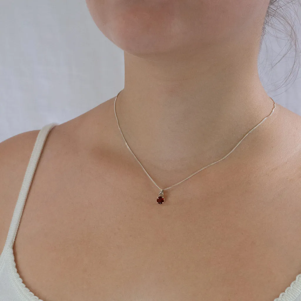 Garnet Birthstone Necklace