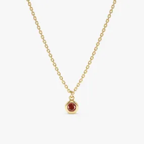 Garnet Charm Necklace, Vienna