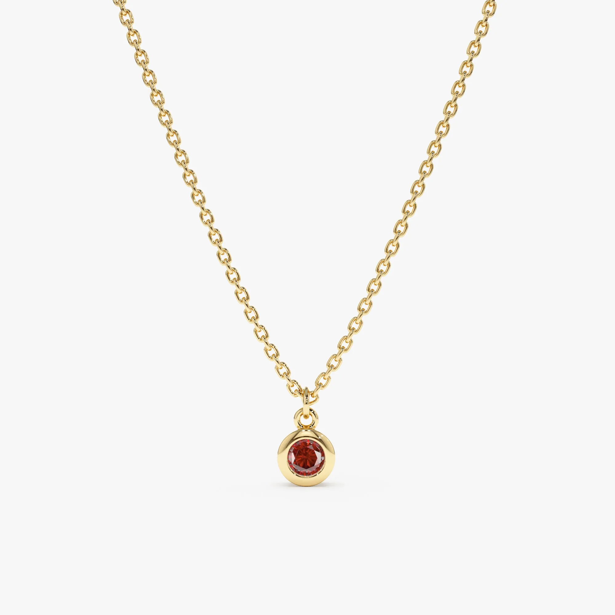 Garnet Charm Necklace, Vienna