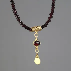 Garnet Eye Necklace