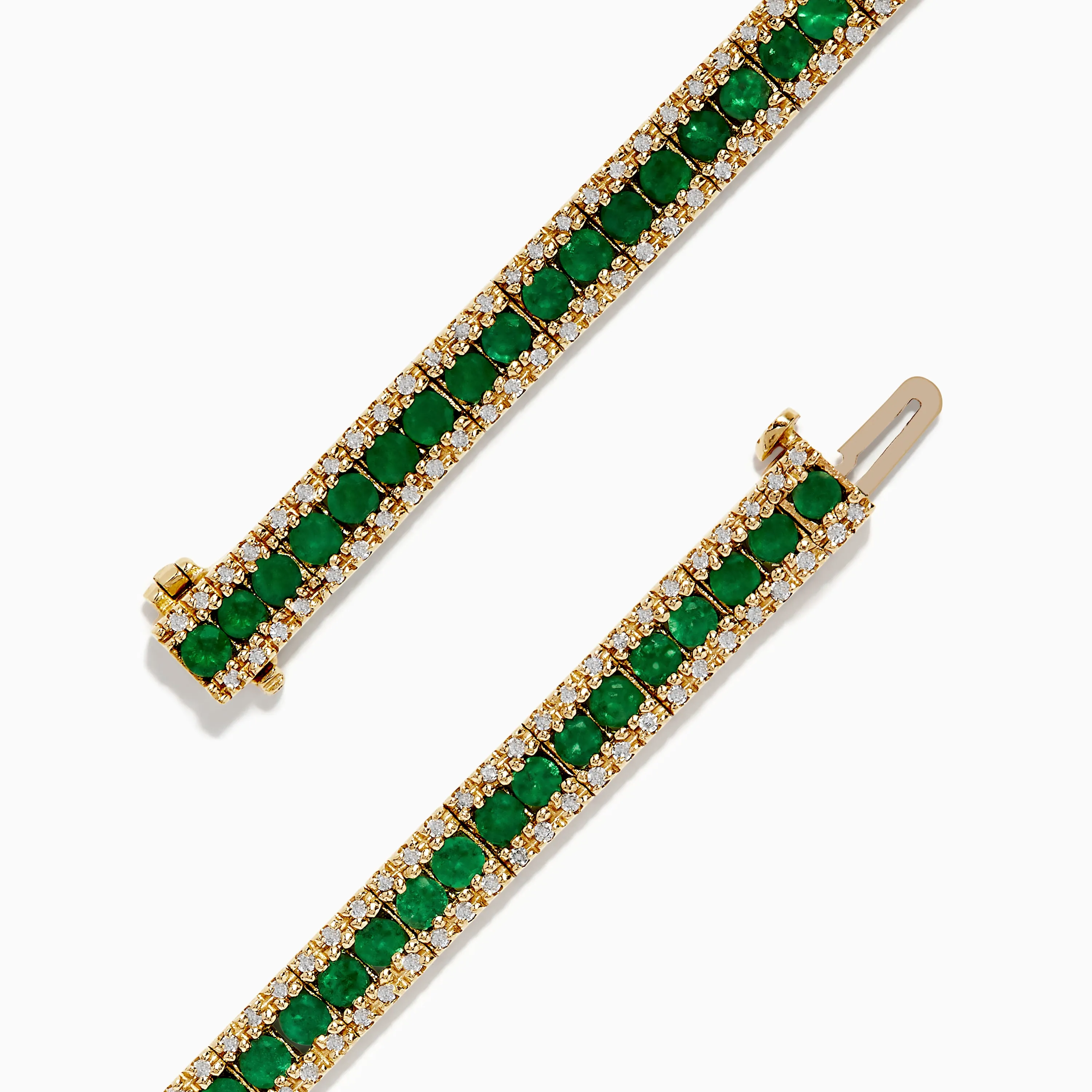 Gemma Yellow Gold Emerald & Diamond Bracelet, 5.62 TCW