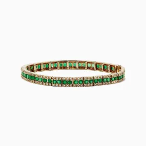 Gemma Yellow Gold Emerald & Diamond Bracelet, 5.62 TCW