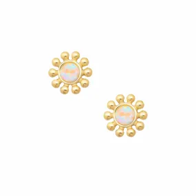 Golden Hour Opal Stud Earrings