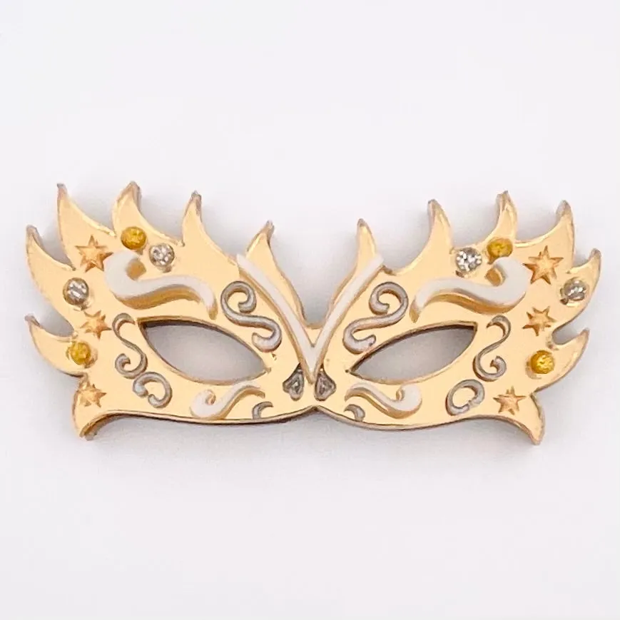 Golden party mask 2021 - Brooch