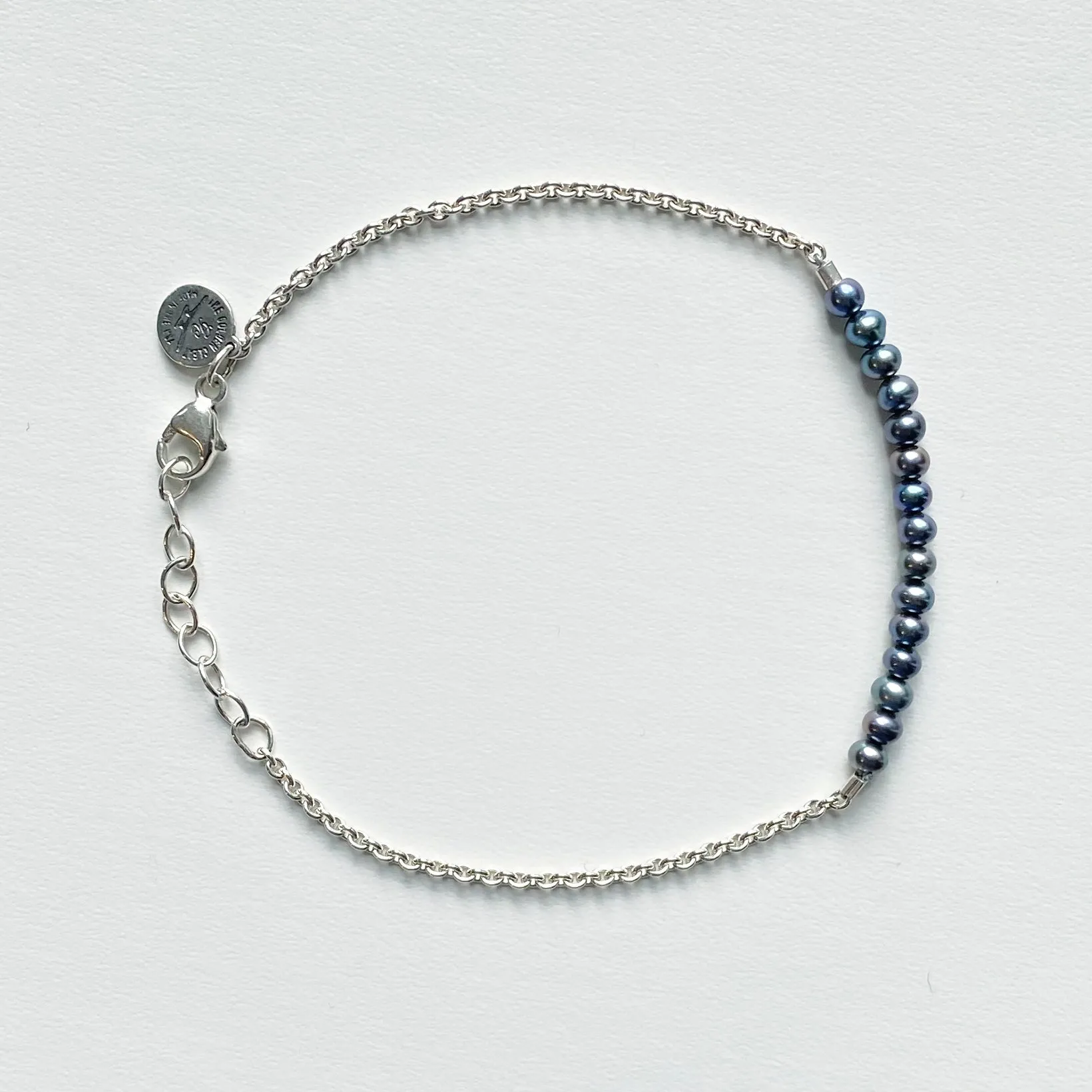 Gray Pearl Bar Bracelet