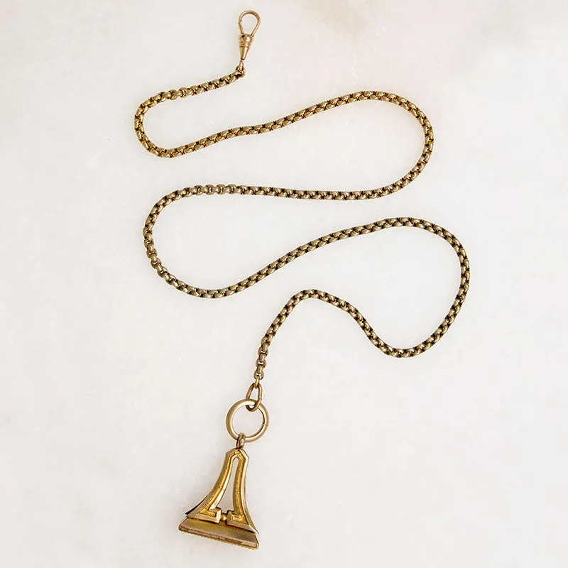 Greek Revival Fob on Victorian Chain by Ancient Influences