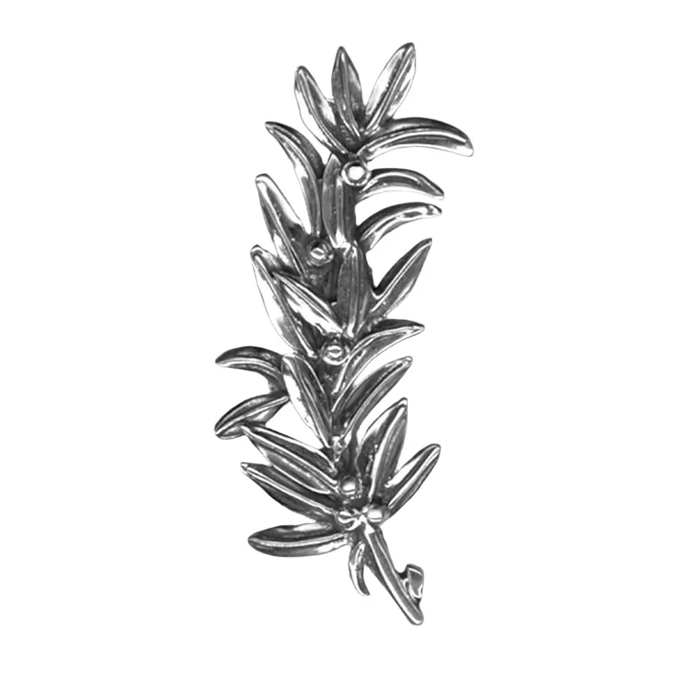 Greek Traditional Olive leaf brooch in Sterling silver (K-22)