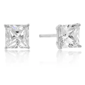 Halsey Princess Cut Stud Earrings – 6mm  | 1.25ct | Sterling Silver