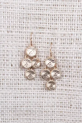 Hammered Coin Chandelier Earrings