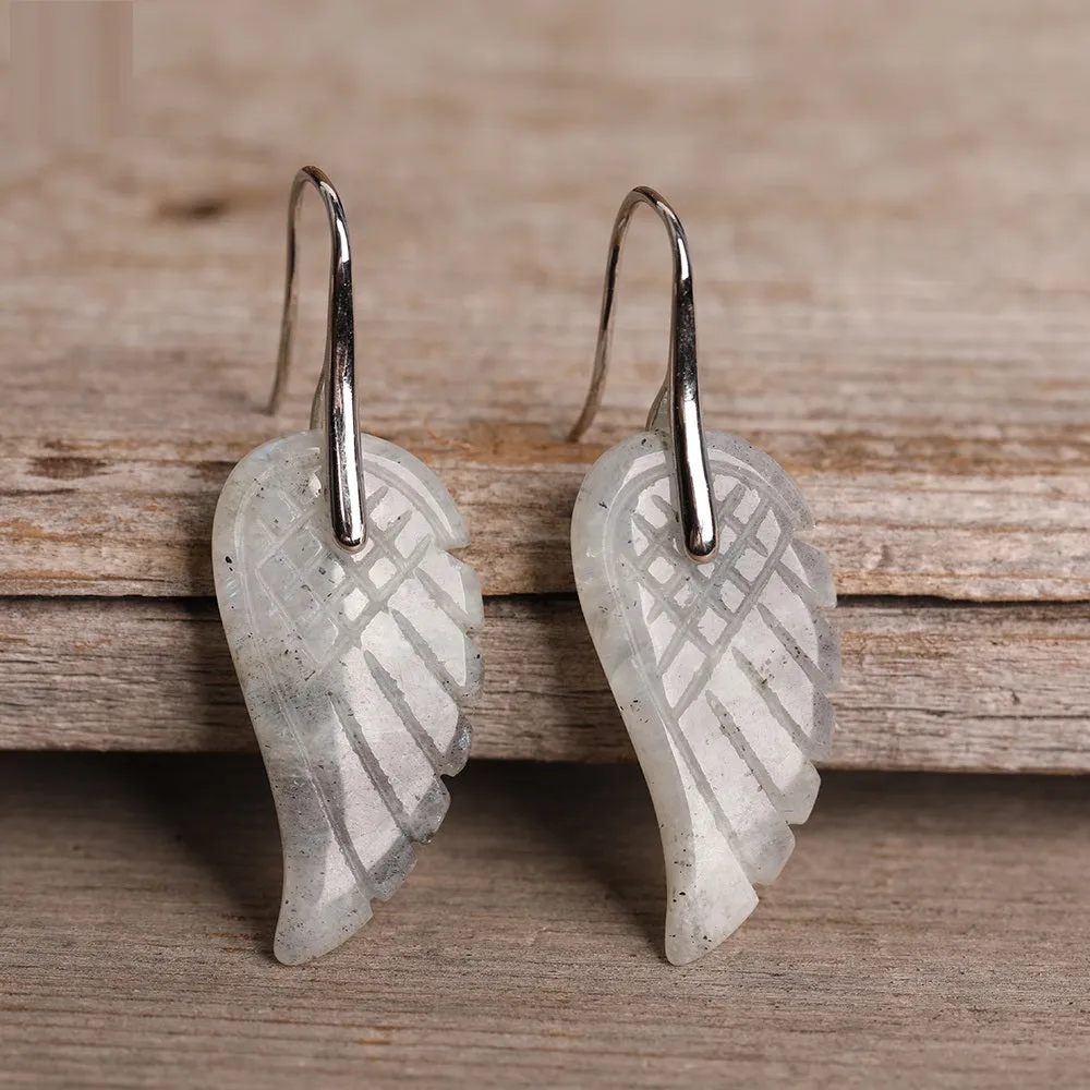 Healing Crystal Wing Earrings