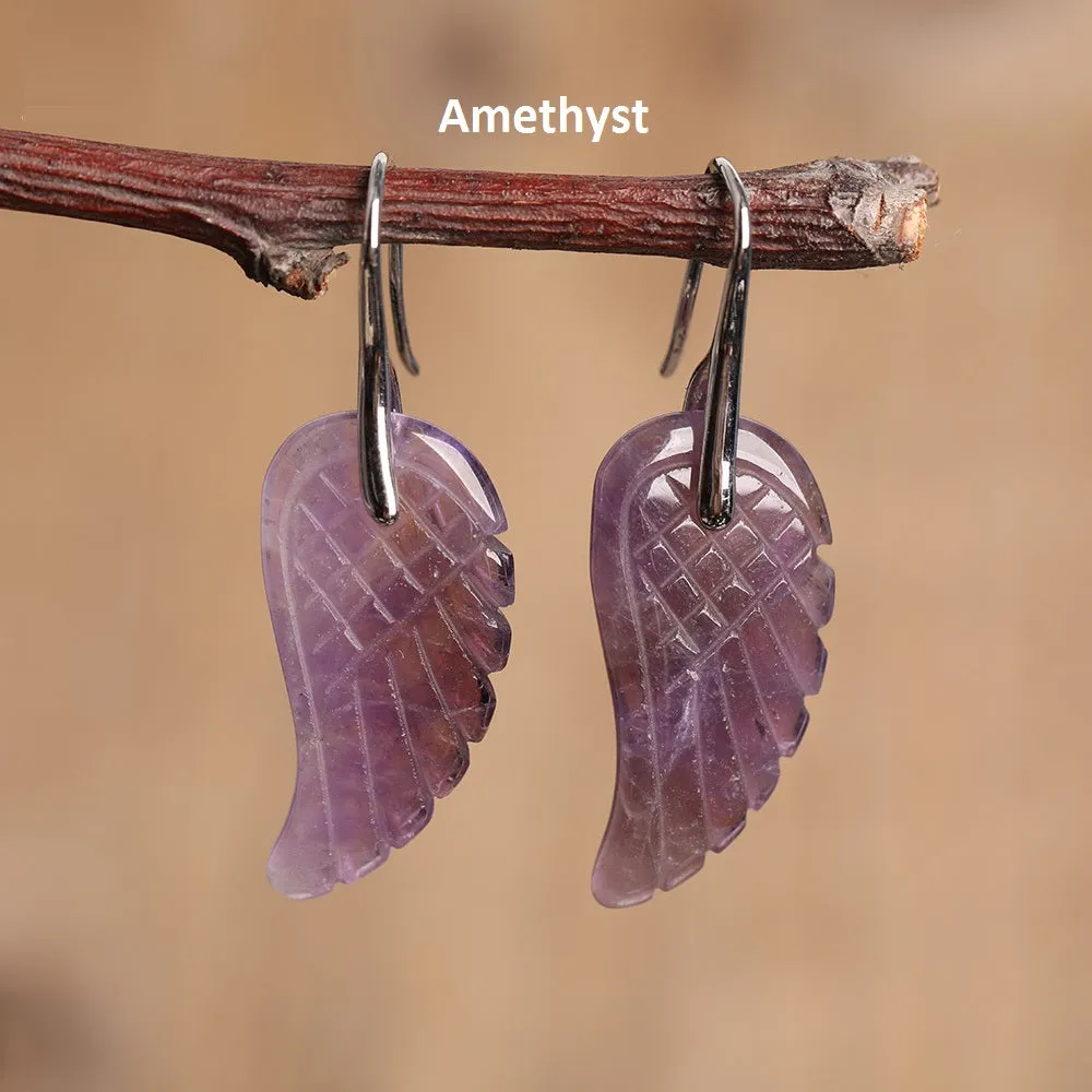 Healing Crystal Wing Earrings