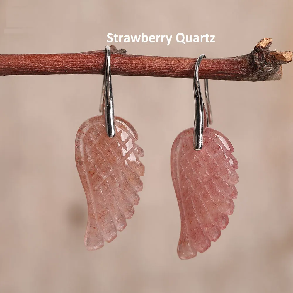 Healing Crystal Wing Earrings