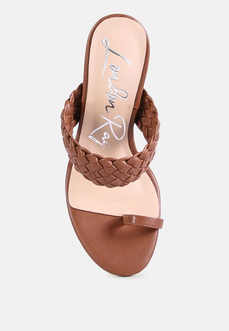 High Perks Woven Strap High Heels