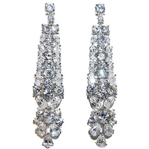 Ismat Vintage Cluster Chandelier Earrings | 72mm