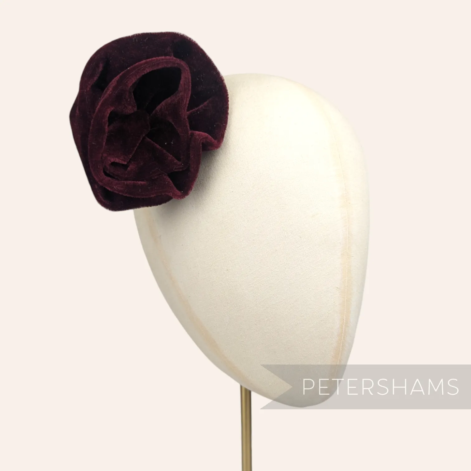 'Jane' Swirled Stretch Velvet Rose Brooch