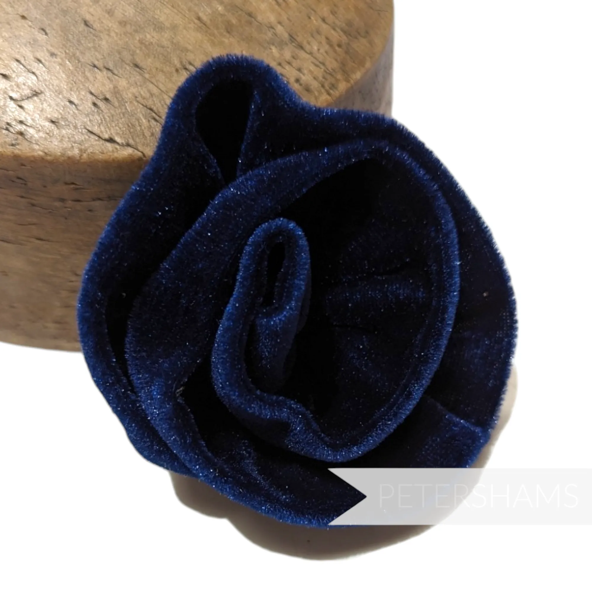 'Jane' Swirled Stretch Velvet Rose Brooch