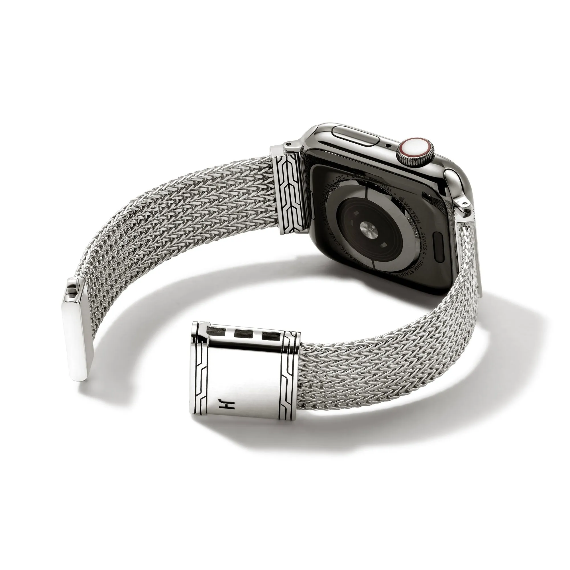 John Hardy Silver Smart Watch Strap with 18mm Chain, Size UM