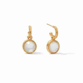 Julie Vos Fleur-de-Lis Hoop & Charm Earring