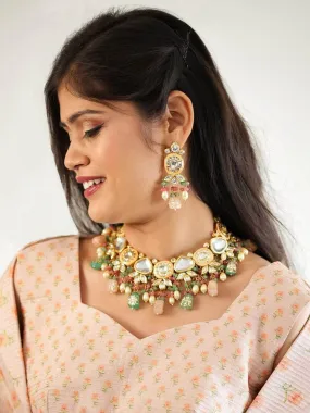 Kundan With Meena Design Necklace Set