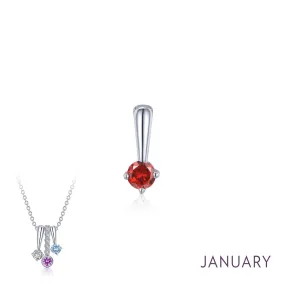 Lafonn Birthstone Garnet January Necklace BP005GNP00