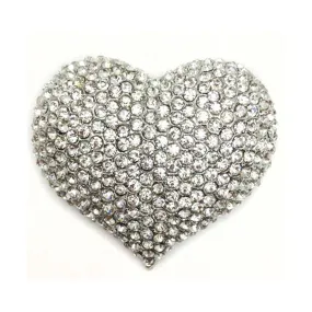 Large Heart Diamante Brooch