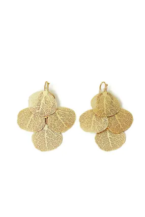 Leaf Shape Chandelier Earrings