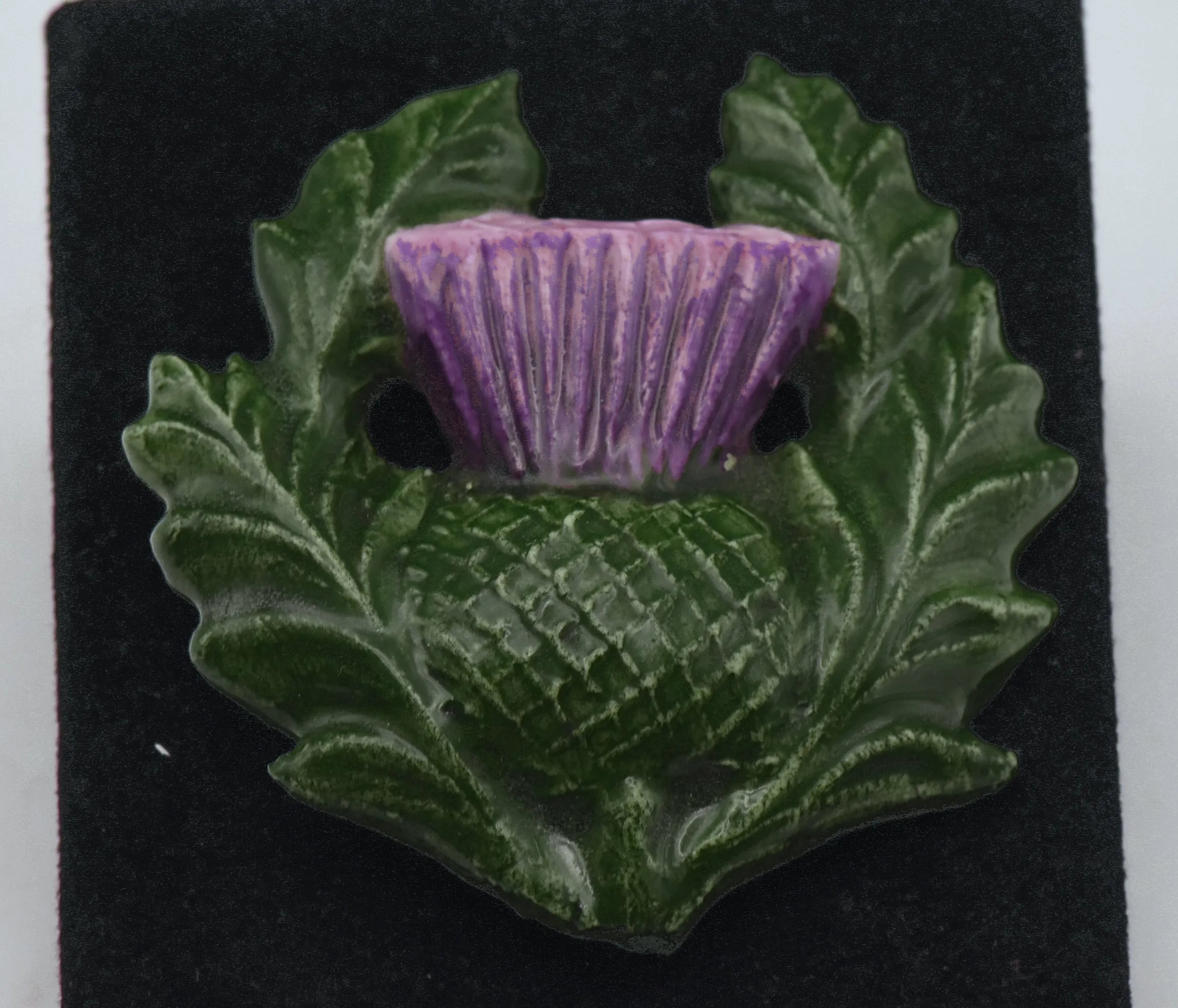 Lorenzen's Lantz - Handmade Ceramic Thistle Brooch