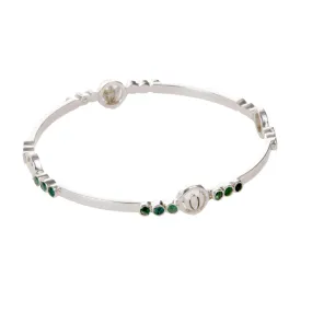 Lotus Emerald Bangle