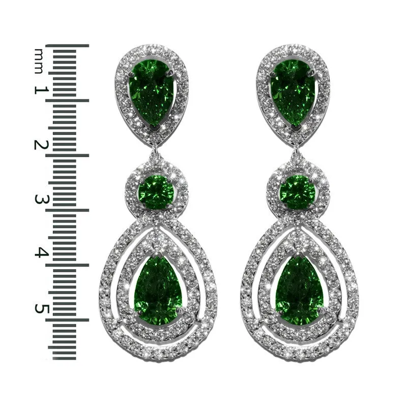 Louisa Emerald Chandelier Earrings