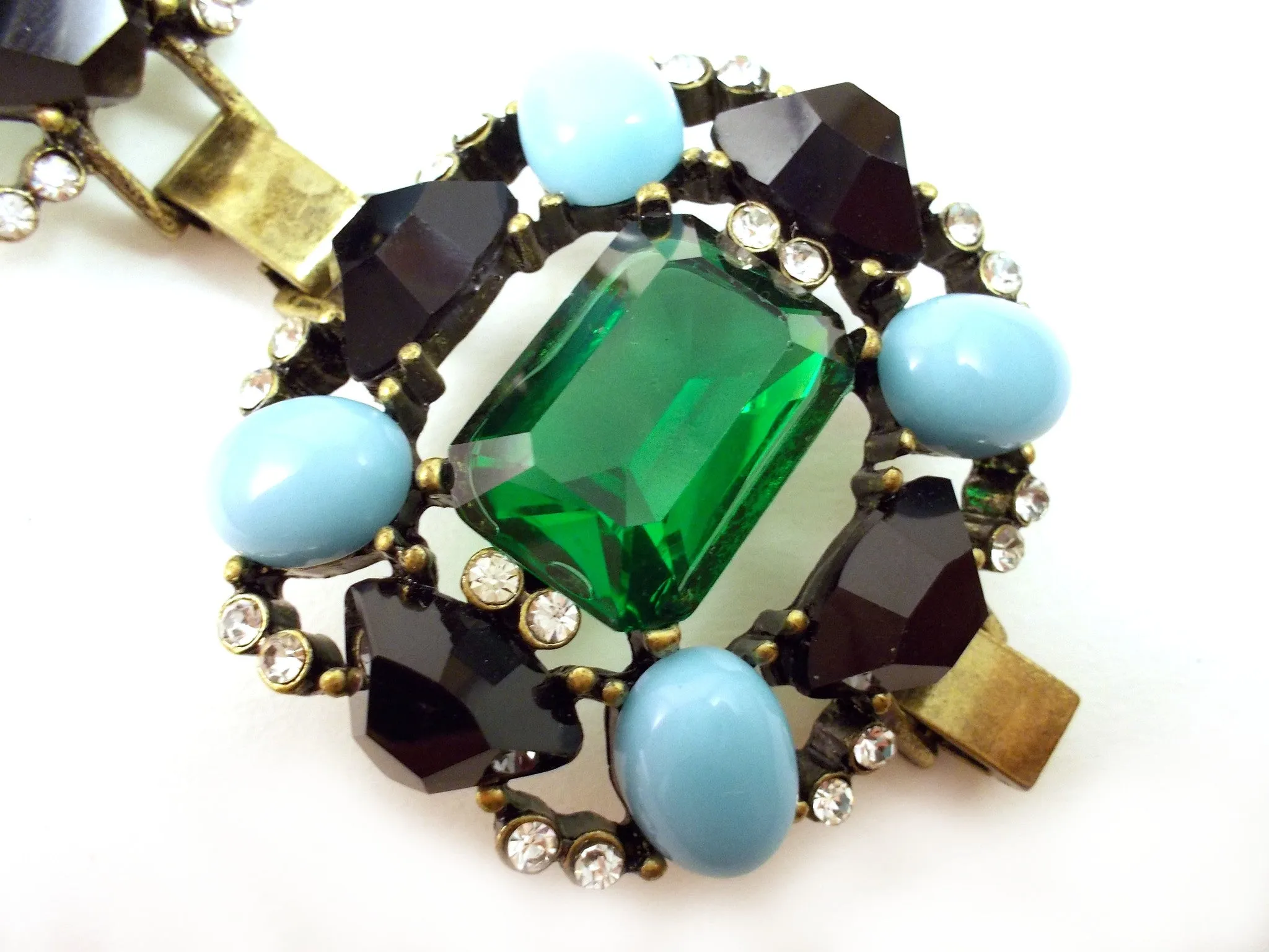 Luxe Turquoise & Emerald Statement Bracelet