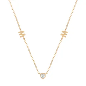 MAE | White Sapphire Mom Necklace