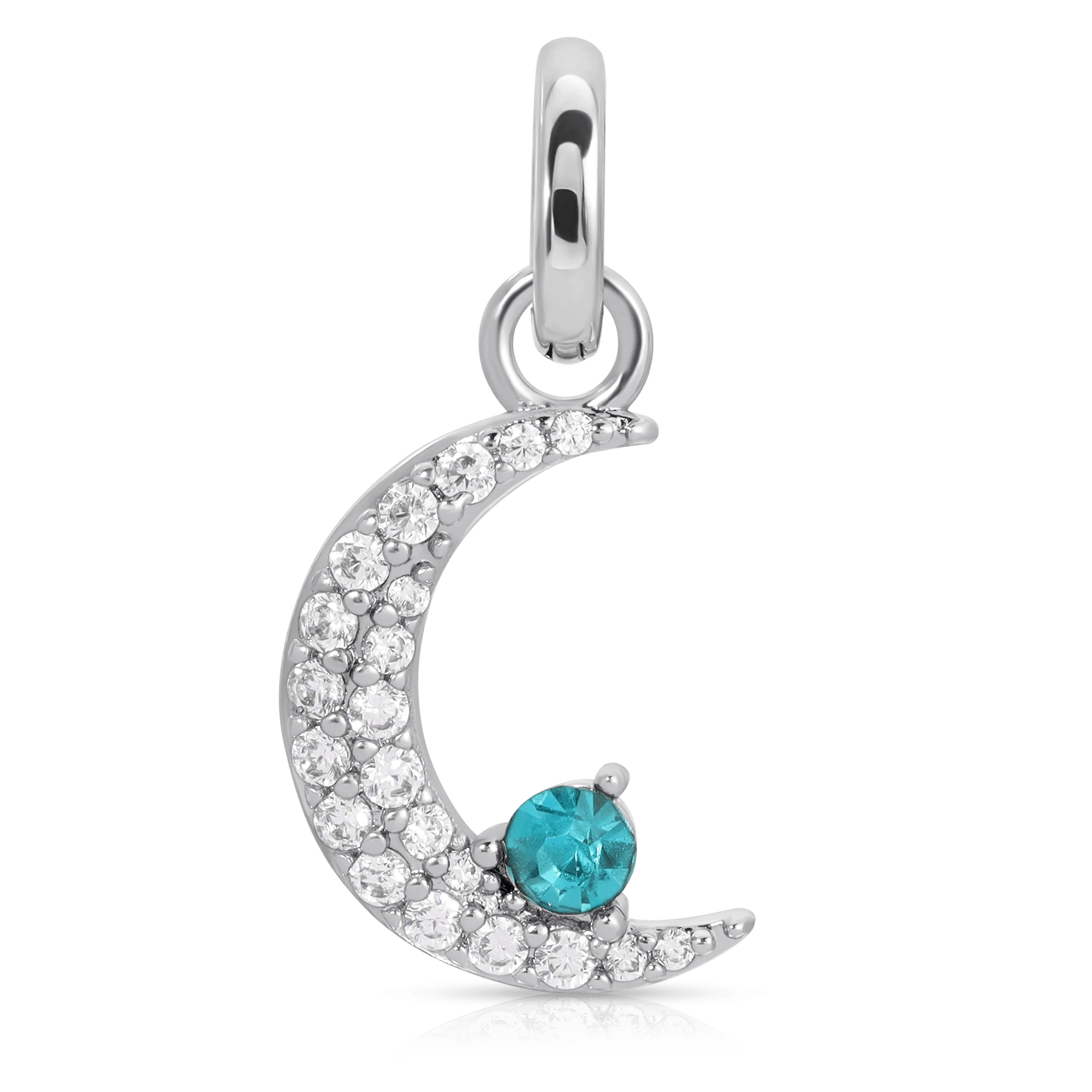 March Aquamarine Birthstone Charm - Moon (Rewards Store)