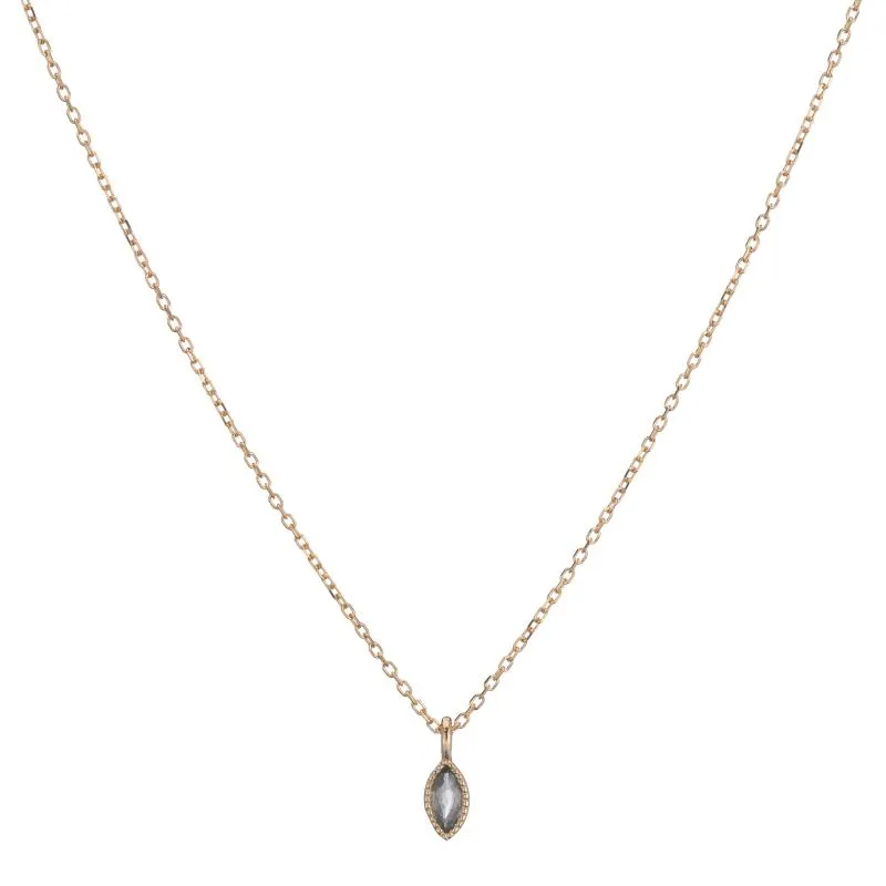 Marquise Green Sapphire Wisp Necklace (ready to ship option)*