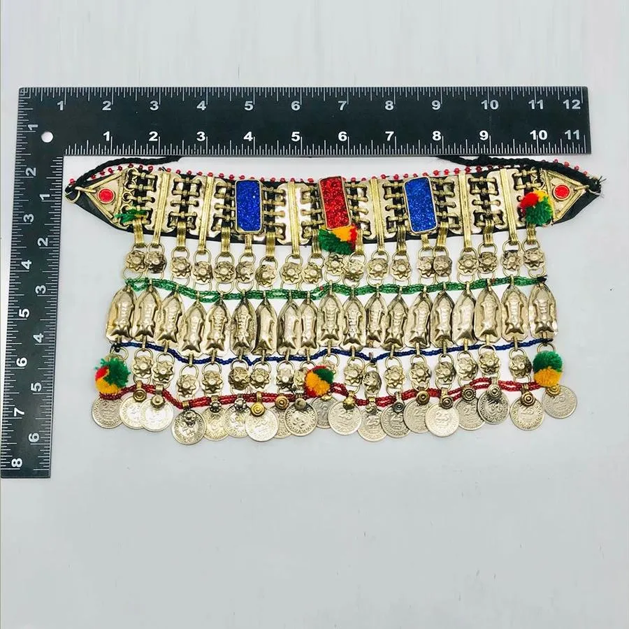 Massive Tribal Fish Ethnic Multicolor Choker