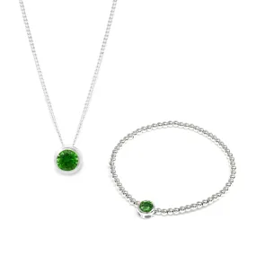 May Birthstone Gift Set - Silver