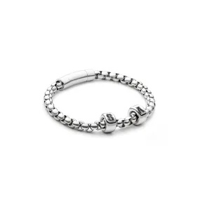 Men's Element Box Chain Bracelet (Silver)