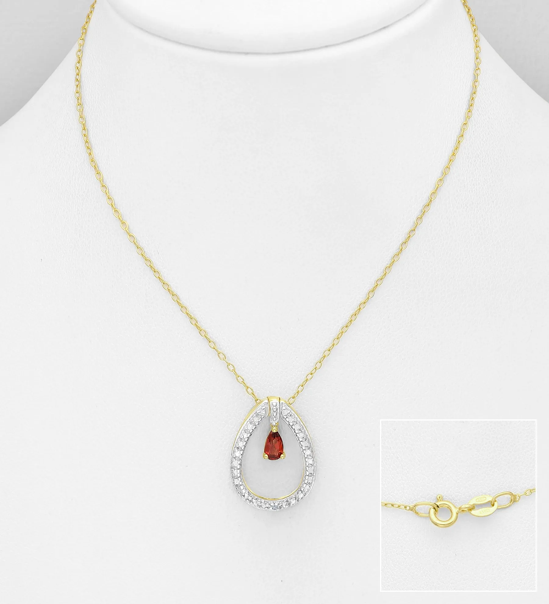 Multi-Gemstone Gold Pendant