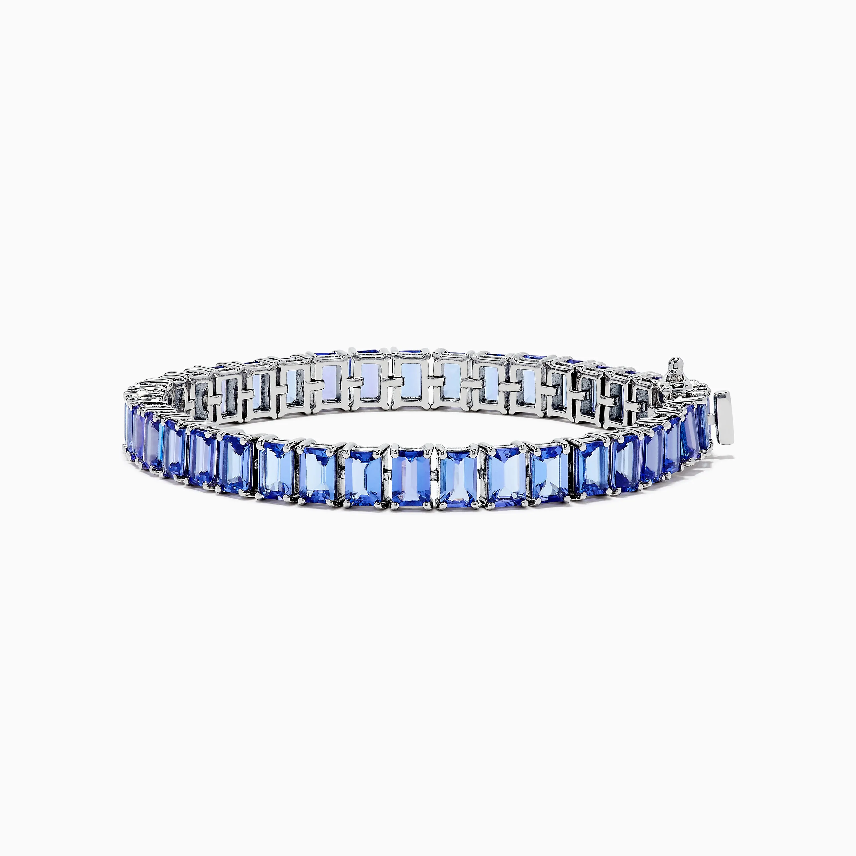 Nahla Siri Sterling Silver Emerald Cut Tanzanite Bracelet