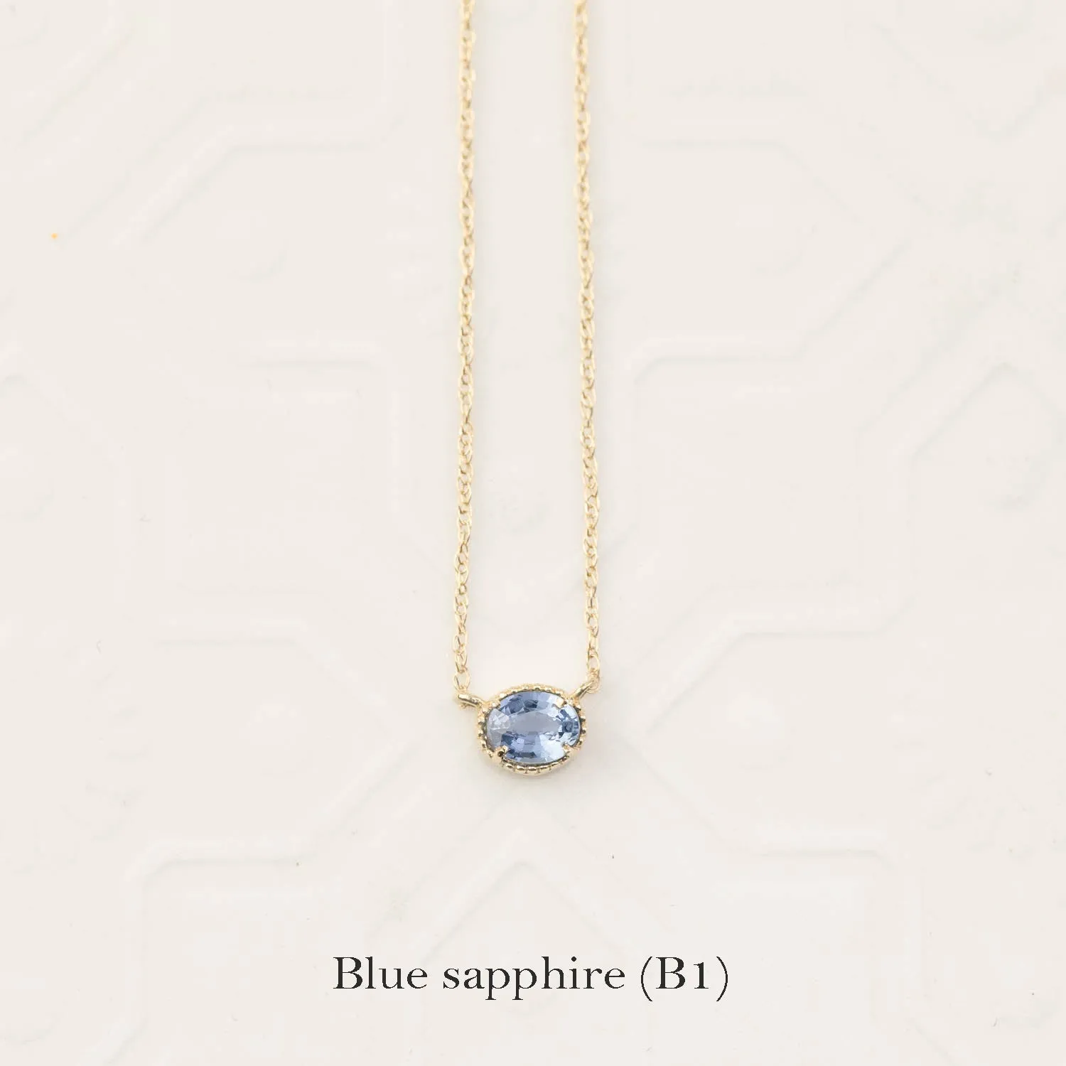 Natural Sapphire Solitaire Dahlia Necklace (One of a kind)