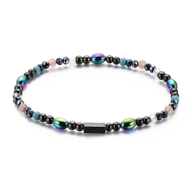 Nature Magnetic Therapy Black Stone Blue Cat Eye Beaded Hematite beads Bracelet biomagnetismo Health Care Weight Loss Bracelet