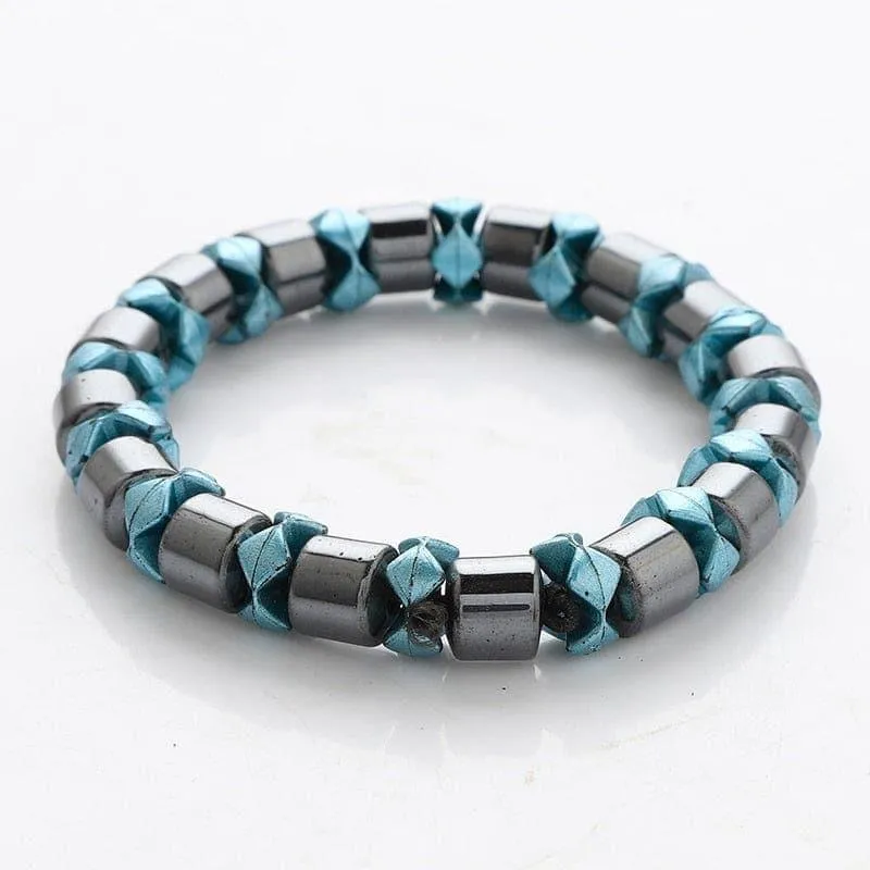 Nature Magnetic Therapy Black Stone Blue Cat Eye Beaded Hematite beads Bracelet biomagnetismo Health Care Weight Loss Bracelet