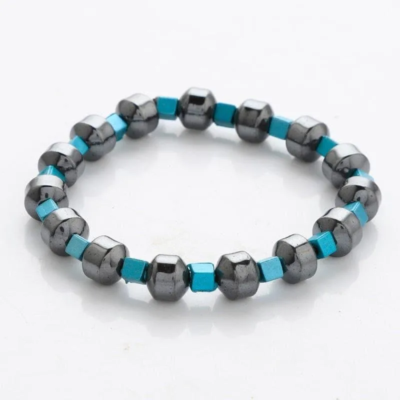 Nature Magnetic Therapy Black Stone Blue Cat Eye Beaded Hematite beads Bracelet biomagnetismo Health Care Weight Loss Bracelet