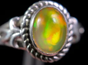 OPAL RING - Sterling Silver, Size 7.5 - Ethiopian Opal Rings for Women, Bridal Jewelry, Welo Opal, 49197