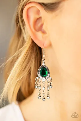 Open Door Jewelry - Bling Bliss - Green Earrings - Paparazzi Accessories