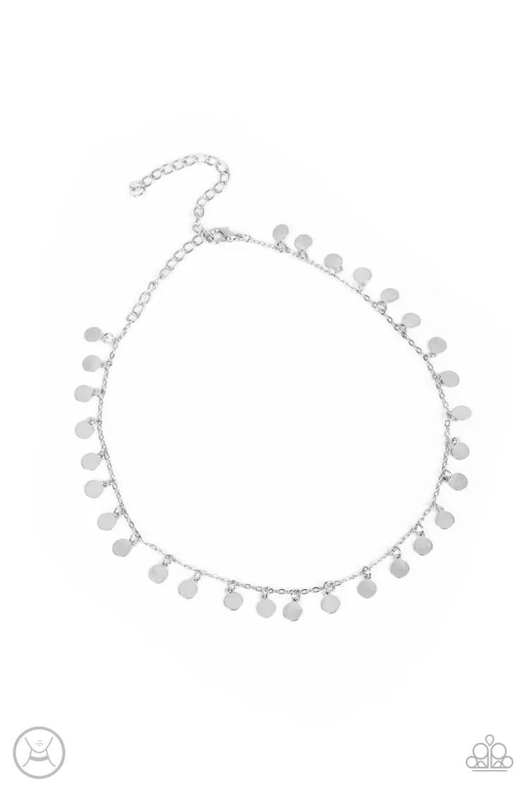 Open Door Jewelry - Champagne Catwalk - Silver Necklace - Paparazzi Accessories