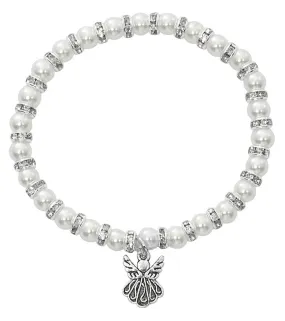 PEARL BABY STRETCH BRACELET WITH ANGEL-B1017C