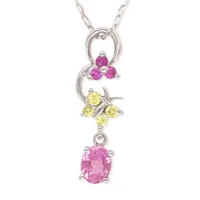 Pink & Yellow Sapphire Necklace