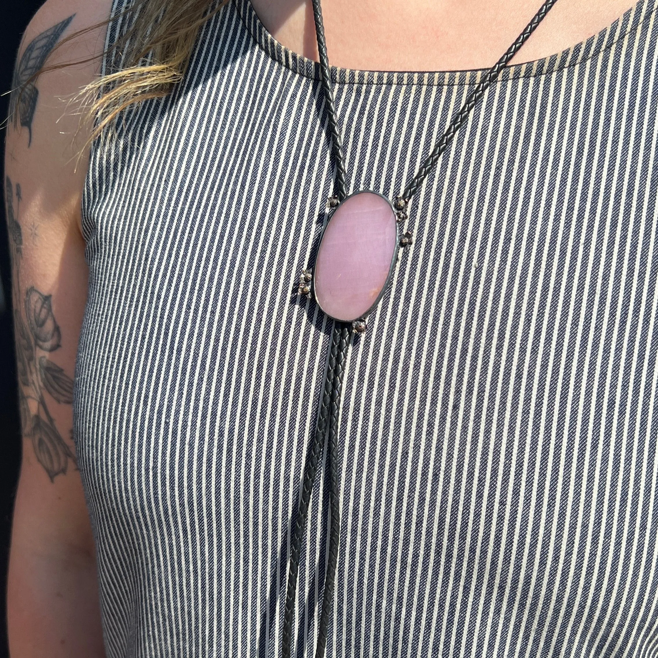 Pink Sapphire Bolo Necklace