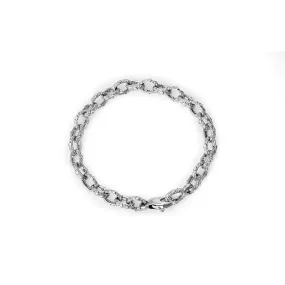 Platinum and Diamond Milgrain "Victorian" Chain Bracelet - B-10PP